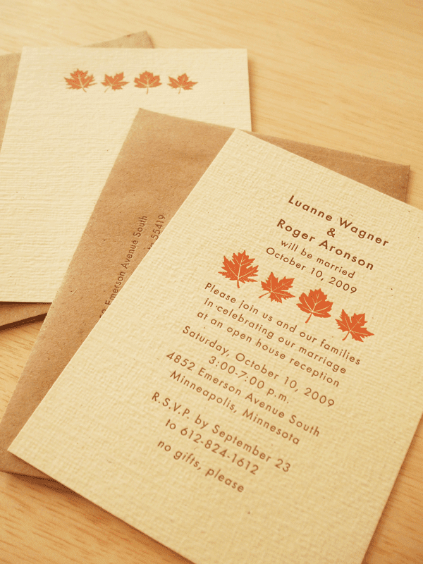 Fall autumn Wedding Invitations: Cheap Fall wedding invitations