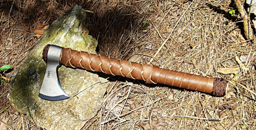Stormdrane's Blog: CRKT Tomahawk Leather and Paracord Handle Wrap