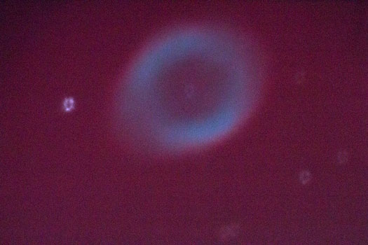 First attempt at M57 Ring Nebula in this 15 second DSLR image on the MWO 60 inch scope (Source: Palmia Observatory)