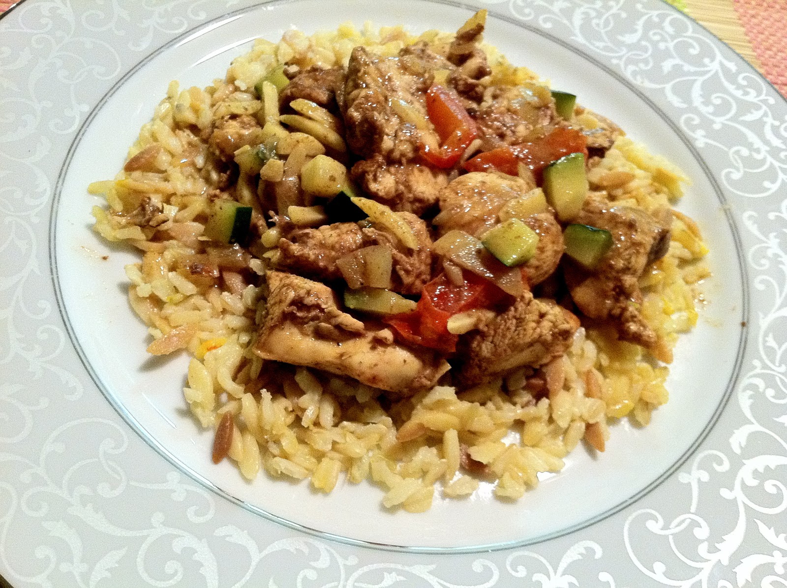 A Slice of Nutrition Chocolate Curry Chicken + Brown Rice Pilaf