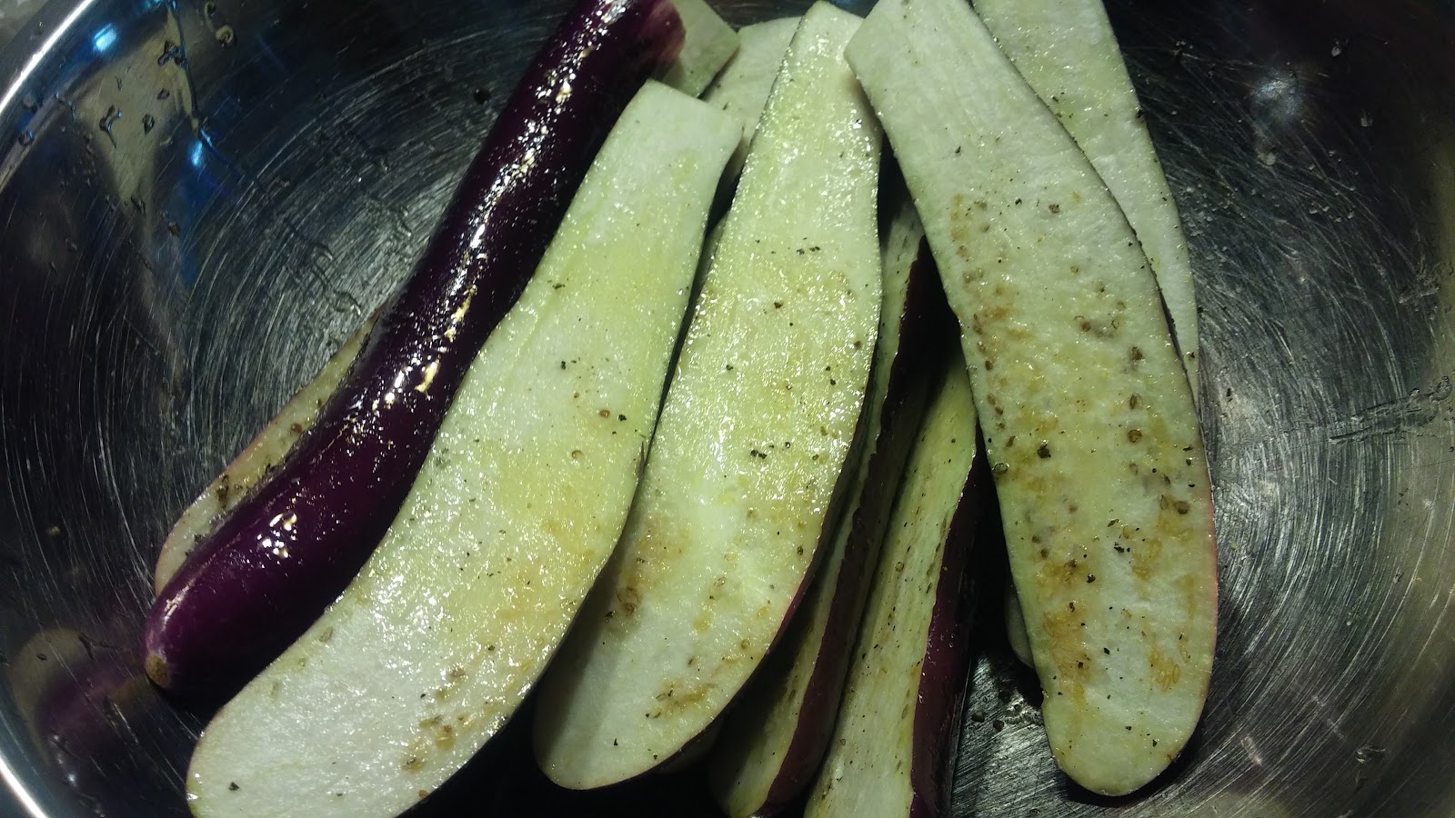 Effortnesslessly Roasted Eggplant and Parmesan Crostini