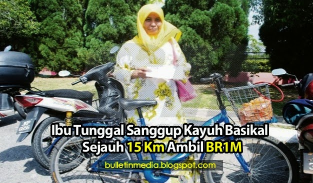 Ibu Tunggal Sanggup Kayuh Basikal Sejauh 15 Km Ambil BR1M