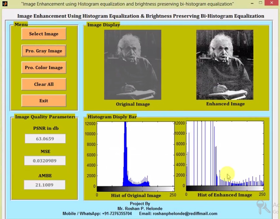 Image Enhancement Using Histogram Equalization and bihistogram