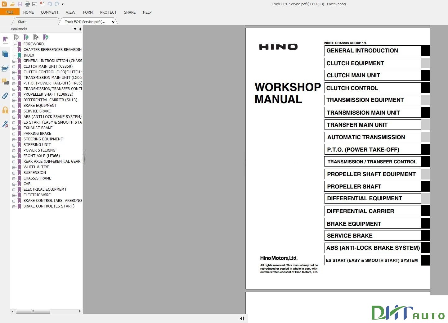 HINO TRUCK SERVICE MANUALS Automotive Library