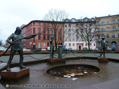 berlin, verschiede, bildern, strasse, Feuerwehrbrunnen, Mariannenplatz