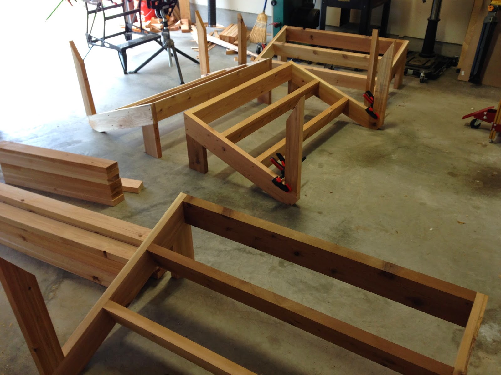 Wood, Tools and Thoughts: Adirondack Bench Seating Build (Part 2)