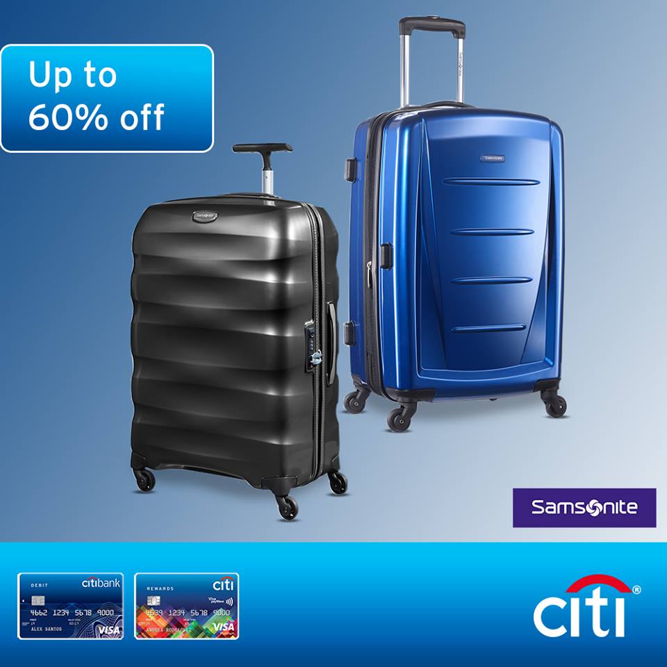 Manila Shopper: Citibank x Samsonite Luggage SALE: July 2016