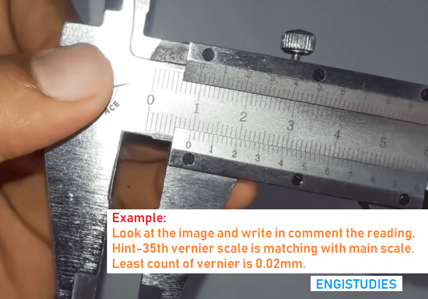 how to measure vernier caliper least count
