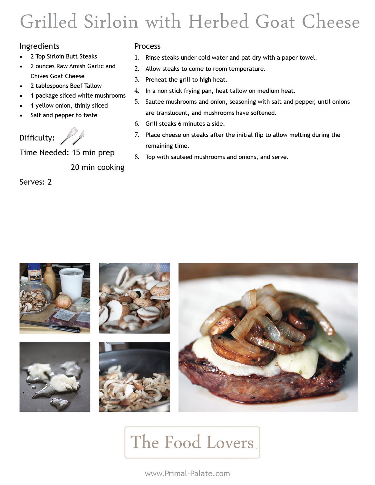 Grilled Sirloin with Herbed Goat Cheese Primal Palate Paleo Recipes