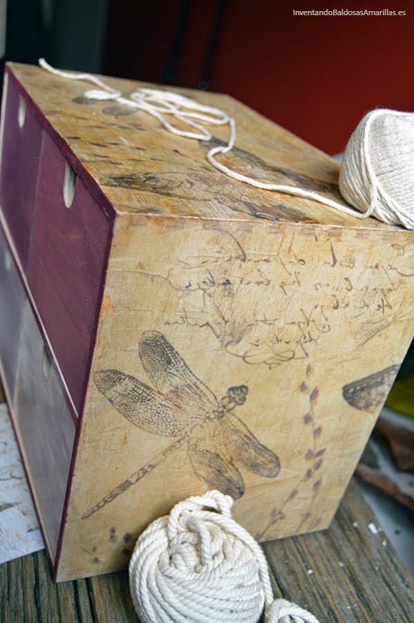 Transfer con papel vintage