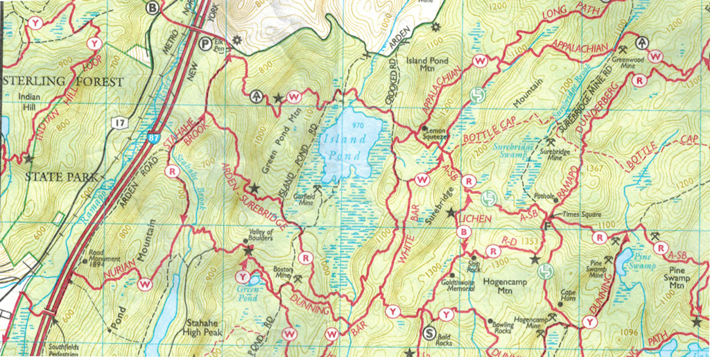 Harriman State Park Trail Map - Southfields Map