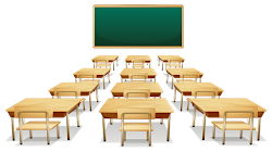 classroom empty aula klassenzimmer klaslokaal transparent cartoon sala students teacher management desks illustrazione een clipart clip teachers illustratie clean chairs