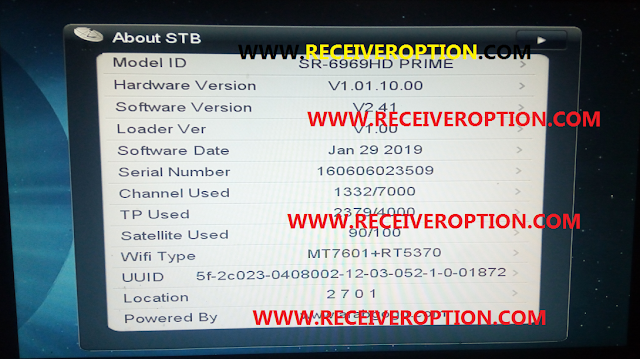 GX6605C BOARD TYPES HD RECEIVER AUTO ROLL POWERVU KEY NEW SOFTWARE