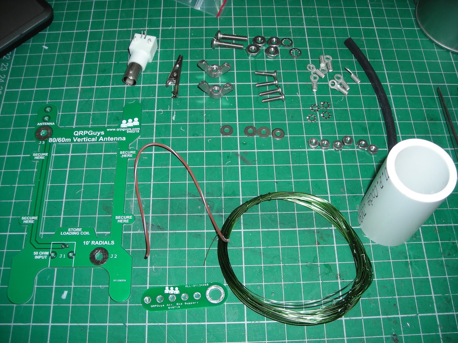 M1KTA's QRP ham radio blog QRPGuys 80/60m Vertical Antenna