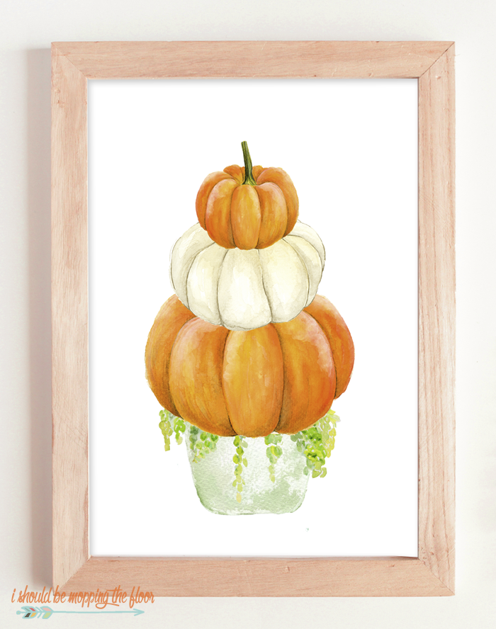 These Six Watercolor Pumpkin Printables are perfect for your fall decor...perfect for all of the pumpkin lovers out there!