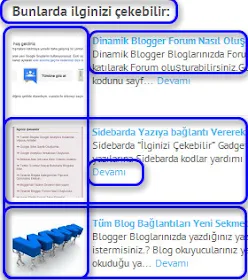 Blogger özel şablonRelated posts ayarı