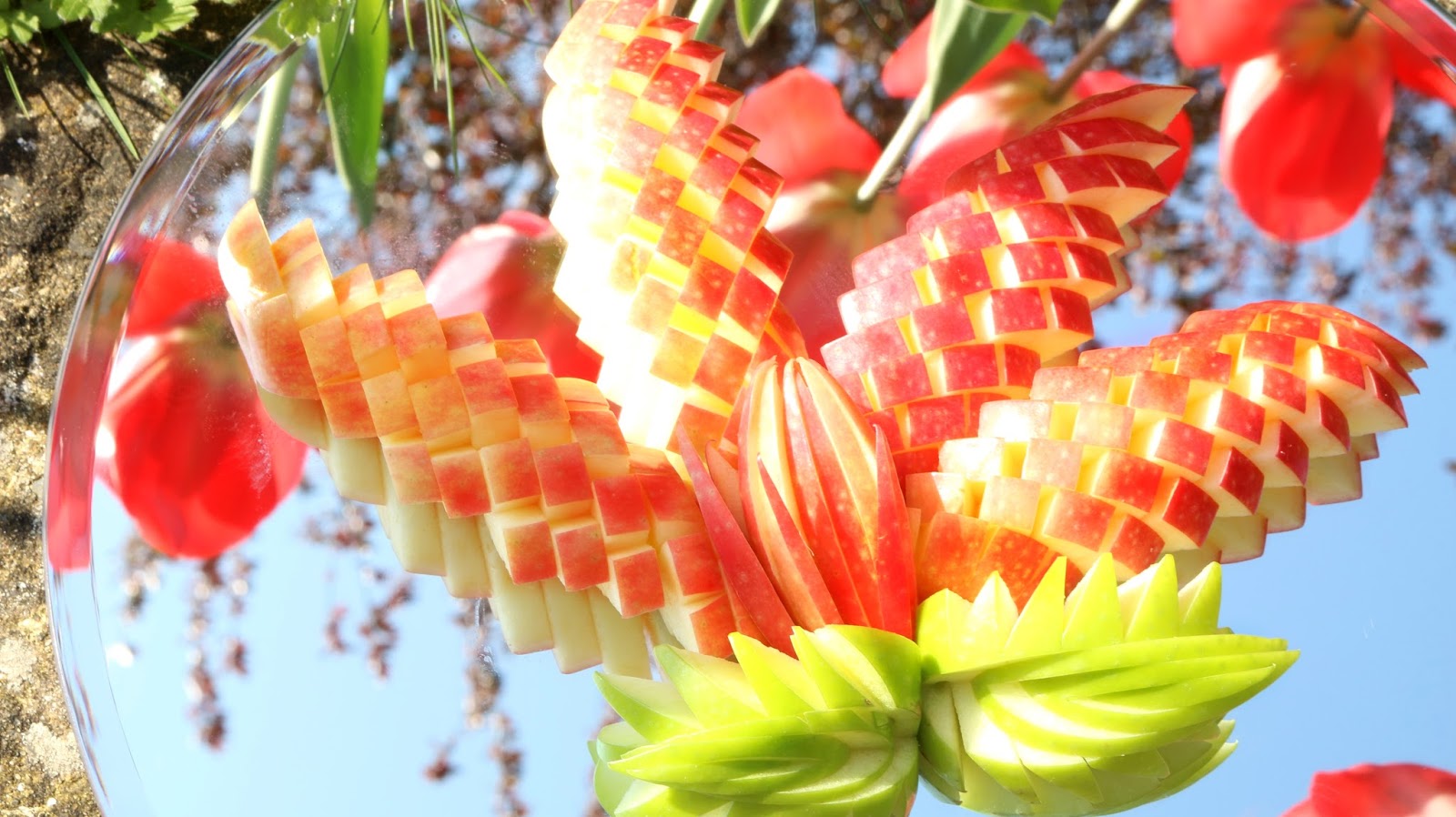 Josephine's Recipes Apple Flower Design Vegetable Carving Garnish