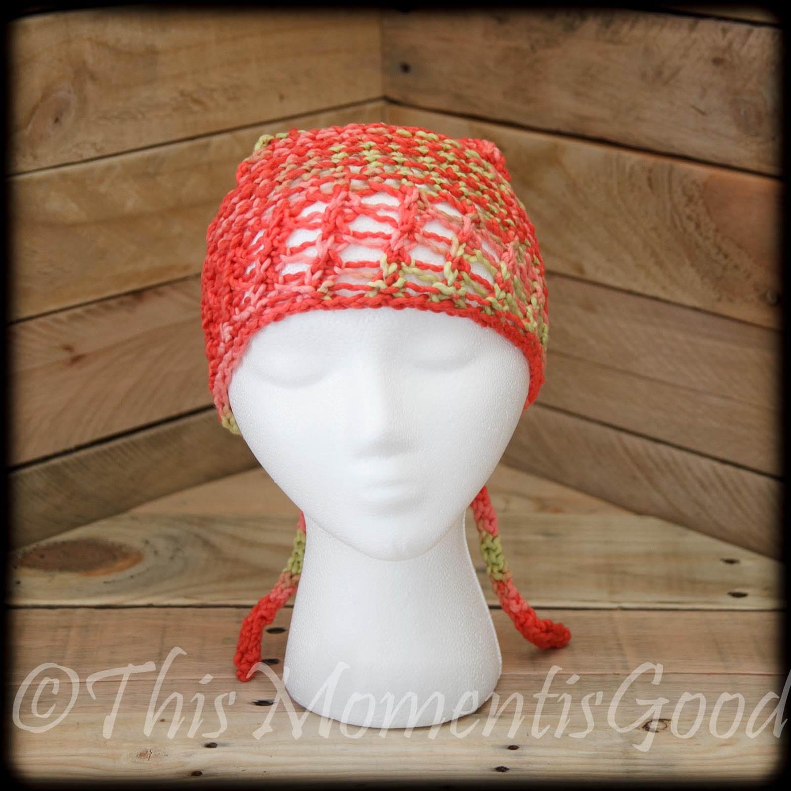 LOOM KNIT HEAD WRAP/BANDANNA Loom Knitting by This Moment is Good!