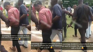 UNIABUJA Student Arrested After Threatening His Project Supervisor With A Gun 
