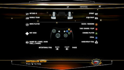 NBA 2K13 Game Controls XBOX 360 PC PS3 Wii