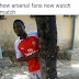 Peter Okoye Shares Photo of how arsenal fans now watch match After defeat to liverpool