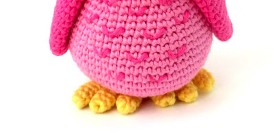 Amigurumi Pink owl free crochet pattern