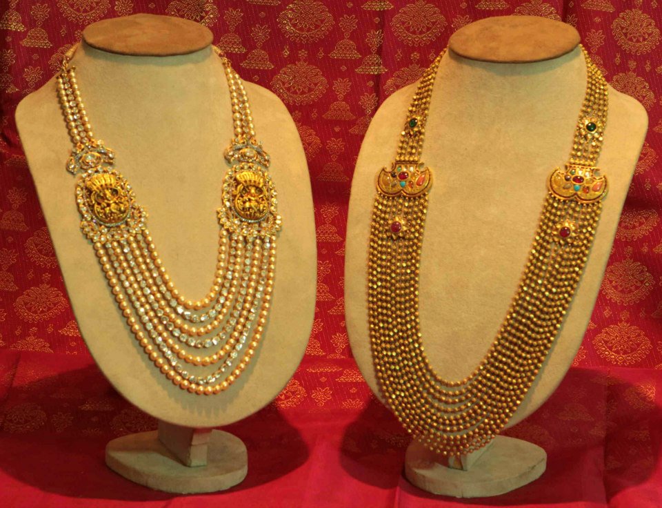 Latest Kundan Pearls Haram Sets Jewellery Designs
