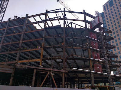 I-beam framing of a high rise commercial building in downtown Oakland