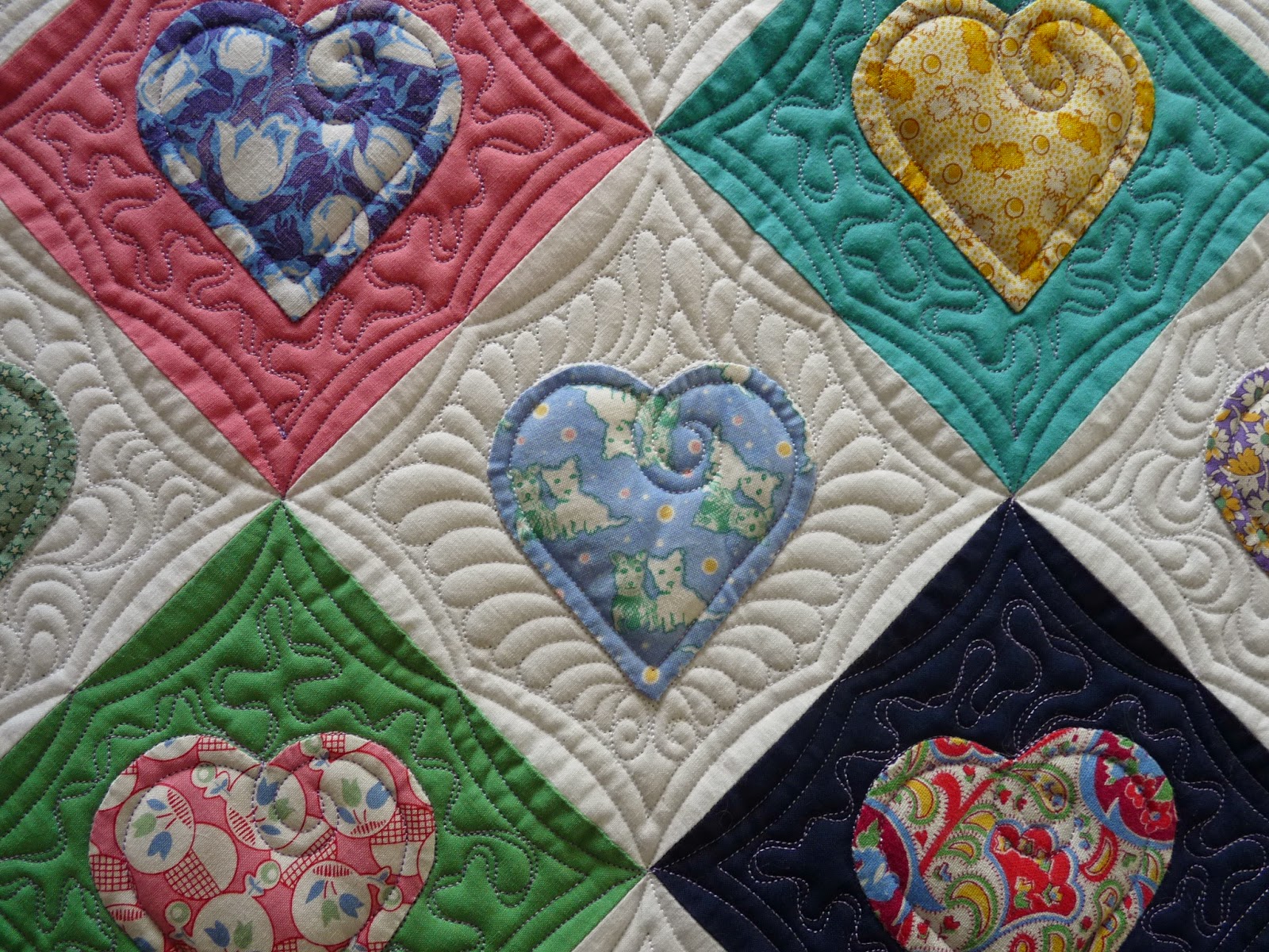 Sewing & Quilt Gallery Quilt of Hearts