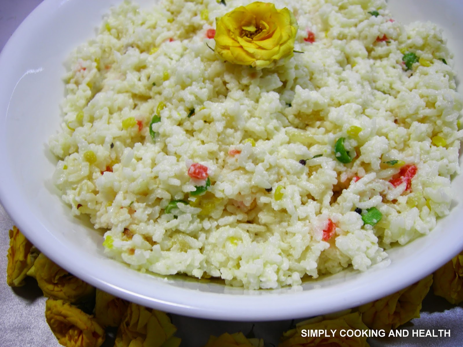 Simply Cooking and Health Mixed vegetable rice with yogurt