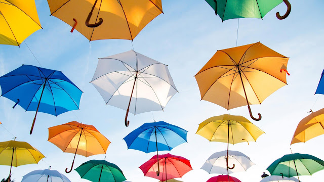 Description: Free Colorful Umbrellas HD Photography wallpaper.