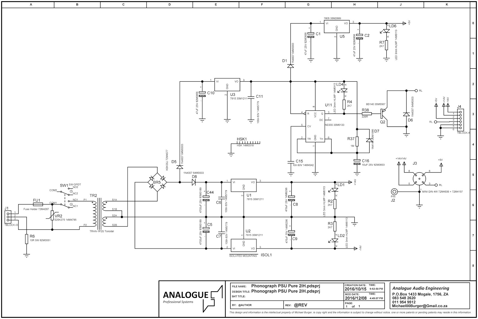 Analogue Audio Engineering : 2016