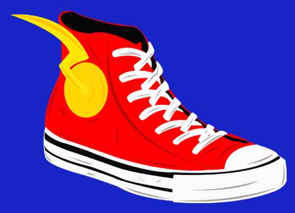 dc comic flash converse shoes