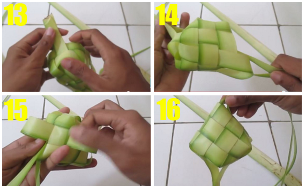 Cara membuat  ketupat  paling mudah Keahlian Tangan Manusia