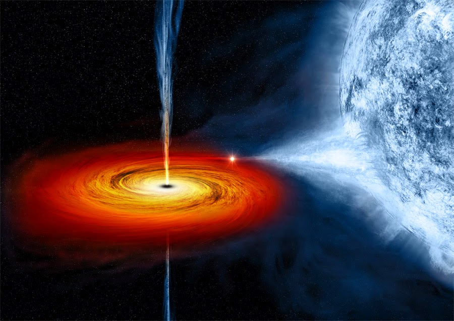 buraco negro sugando estrela