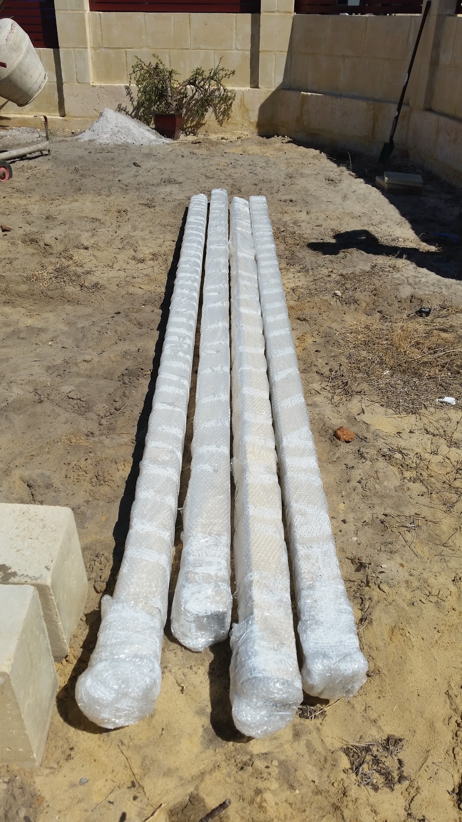 Jarrah Jungle A DIY On How To Install Metal Support Poles For A Shade Sail