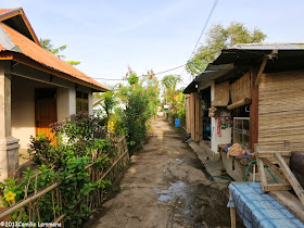 The village in Gili Air, Indonesia
