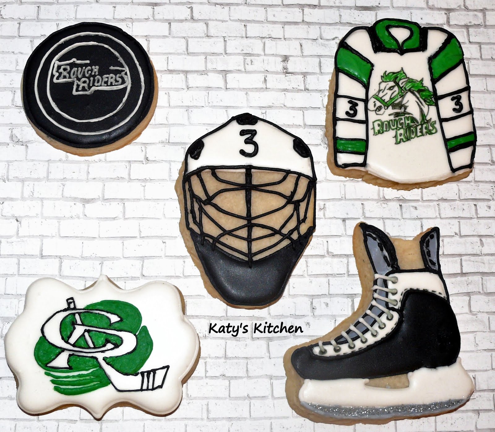 Katy's Kitchen Rough Riders Hockey Cookies