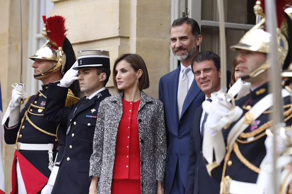 King Felipe VI and Queen Letizia of Spain attended a Lunch hosted by french Prime Minister Manuel Valls at the Hotel Matignon