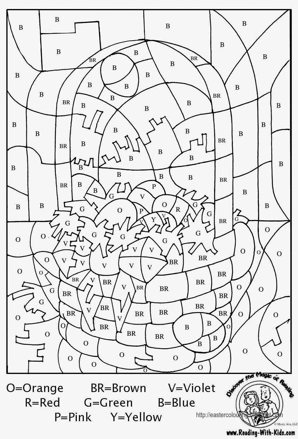 EASTER COLOURING EASTER COLOR BY NUMBERS EASTER COLOURING EASTER COLOR BY NUMBERS