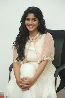 Megha Akash in beautiful Cream Transparent Anarkali Dress at Pre release function of Movie LIE ~ Celebrities Galleries 008