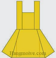 Bước 10: Hoàn thành cách xếp váy bó thân bằng giấy theo phong cách origami.