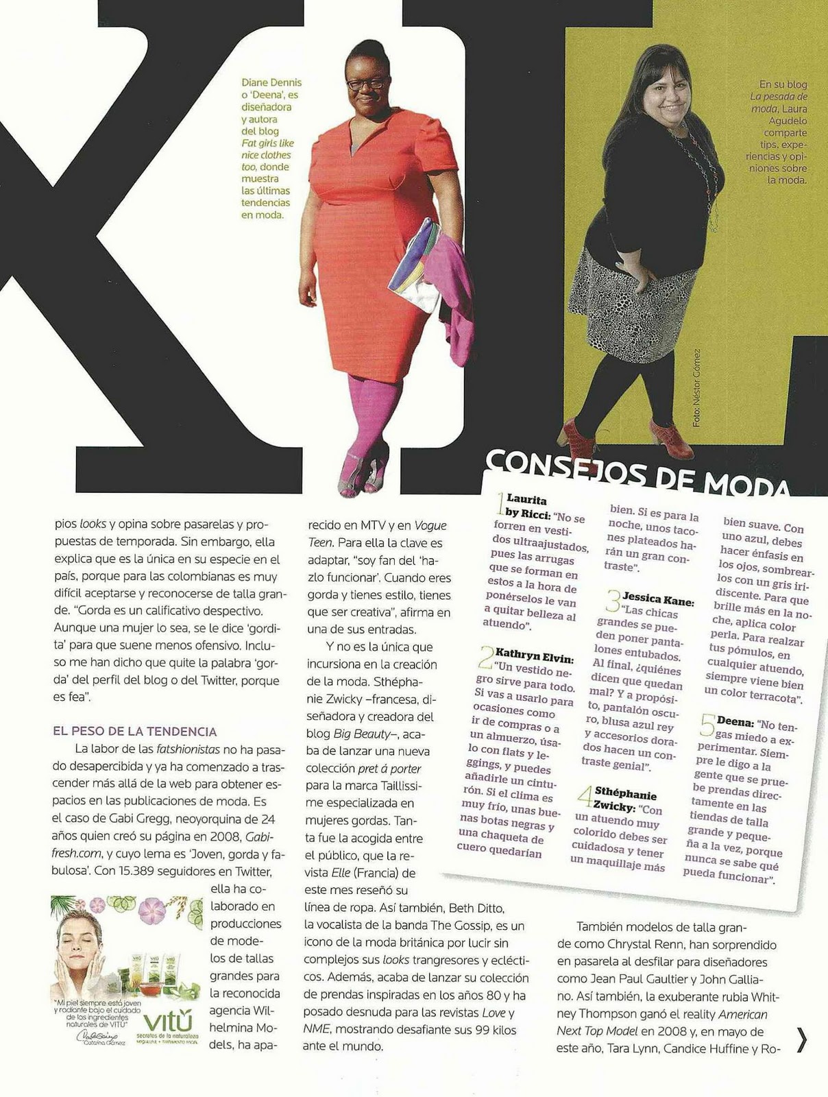 Featured in Carrusel Magazine of El Tiempo - Life and Style of Jessica Kane