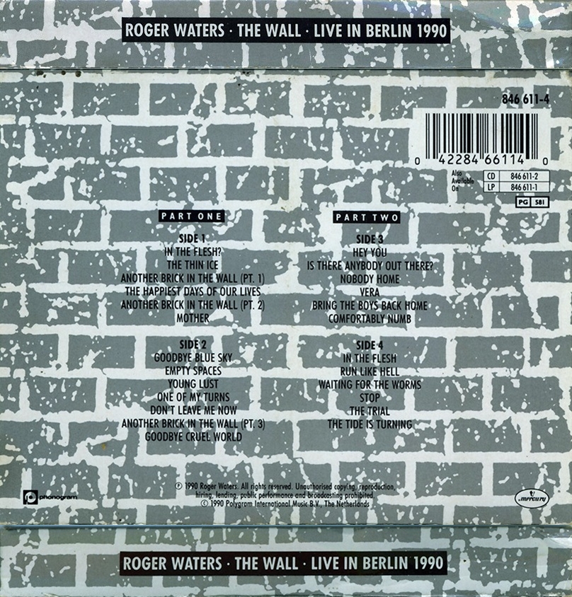 Pink Floyd Ilustrado 1990 The Wall. Live In Berlin Roger Waters
