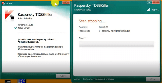 تحميل وشرح أداة Kaspersky TDSSKiller لحذف فيروس Rootkit بالمجان