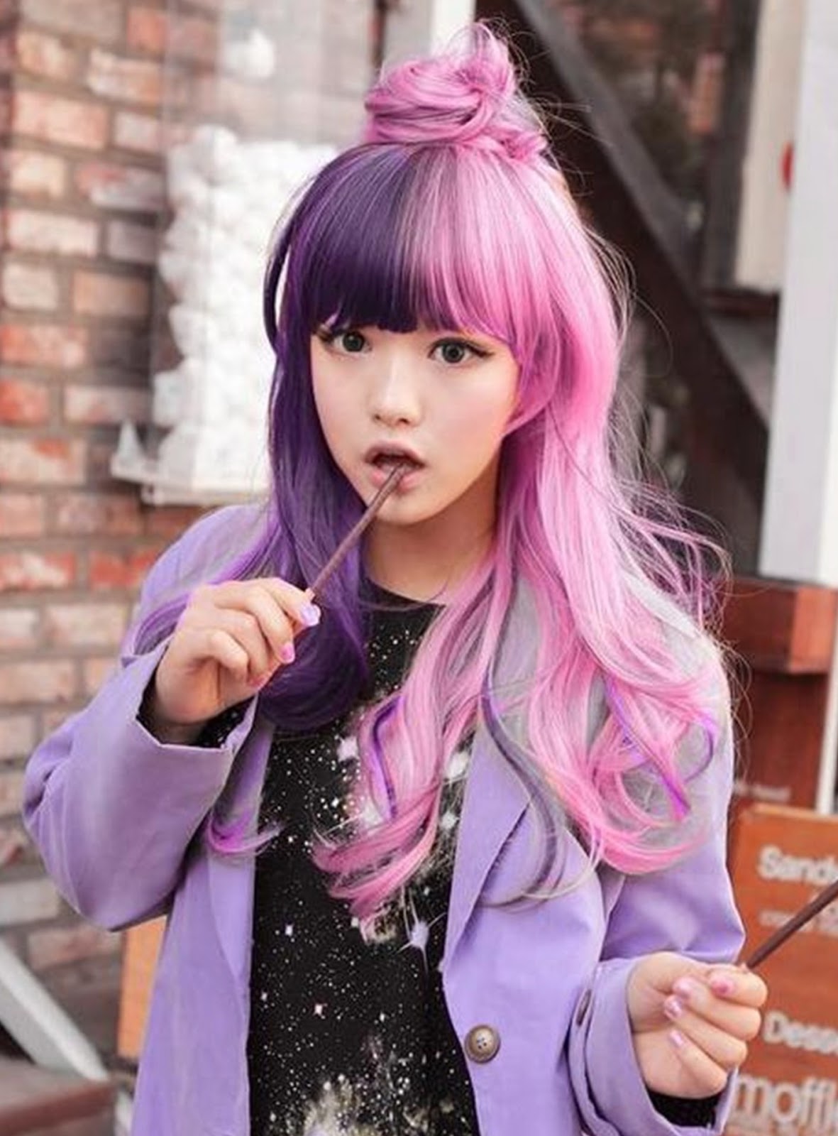 New Hairstyle Hairpunk Fashions Harajuku Asian Girls Long Hairstyle