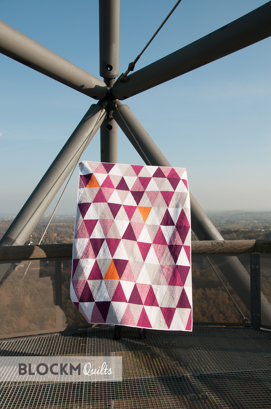 block M quilts Porcupine Playground triangle quilt