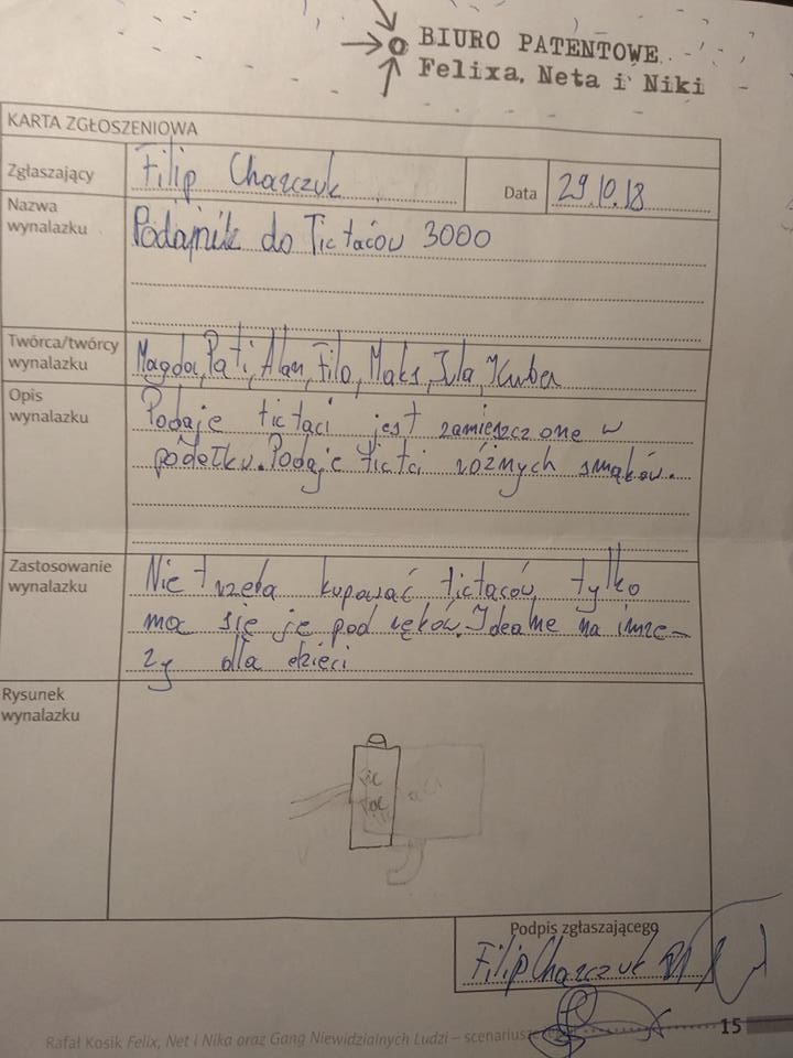 Opis Wynalazku Z Książki Felix Net I Nika Lubimy uczyć! taK&Mamy: Magiczne wynalazki – zadanie twórcze po
