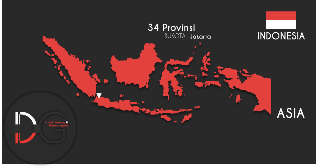 Desain Peta Indonesia Kumpul Sehari Gambar Versi Coreldraw
