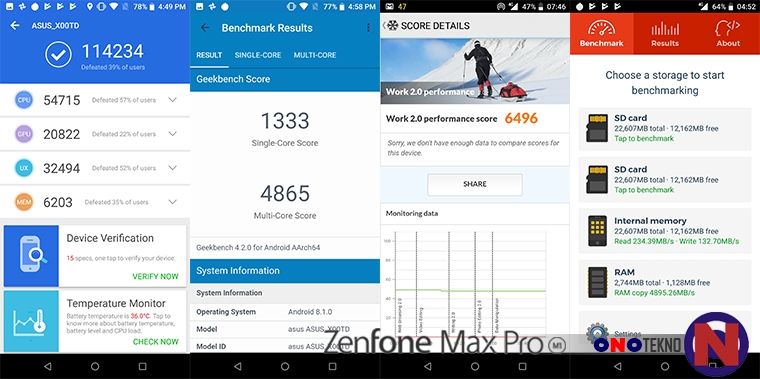 Benchmark Zenfone Max Pro M1